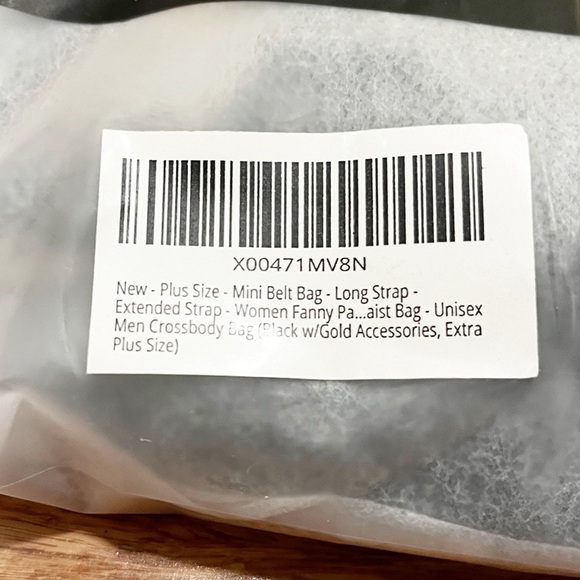 NWT! Plus Size Black Belt Bag Fanny Pack Crossbody Adjustable Strap 40-70" waist - Picture 11 of 16